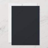 Zwart code-geïnspireerde aangepaste uitnodiging (Achterkant)