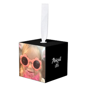 Zwart collage kind foto's gepersonaliseerd decoratie