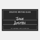 Zwart College Compositie Notitieboek Label (Voorkant)