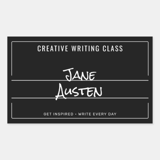 Zwart College Compositie Notitieboek Label (Voorkant)