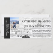 Zwart Colorado Bruiloft Boarding Pass uitnodigen (Voorkant)