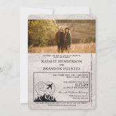 Zwart Colorado paspoort bruiloft Kaart (Voorkant)