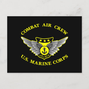 Zwart Combat Air Crew Briefkaart