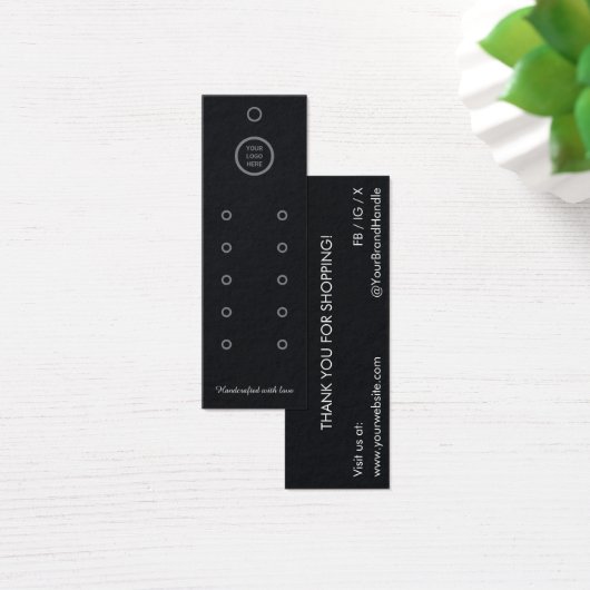 Zwart Compact Multi-Row Oorbel Displang Hang Kaart (Bureau)