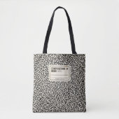 Zwart Compositie Notitieboek met Label Tote Bag (Voorkant)
