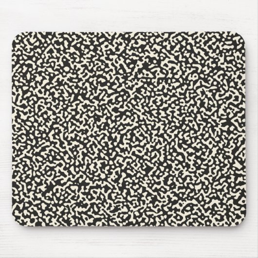 Zwart comppositietboek naadloos patroon muismat (Voorkant)