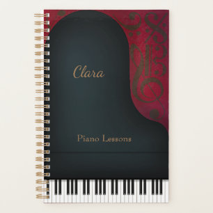 Zwart Concert Grand Piano Muzikant's Maatwerk Planner