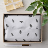 Zwart Confetti Dog Paw Print Patroon Aangepast Tissuepapier (Geschenk)