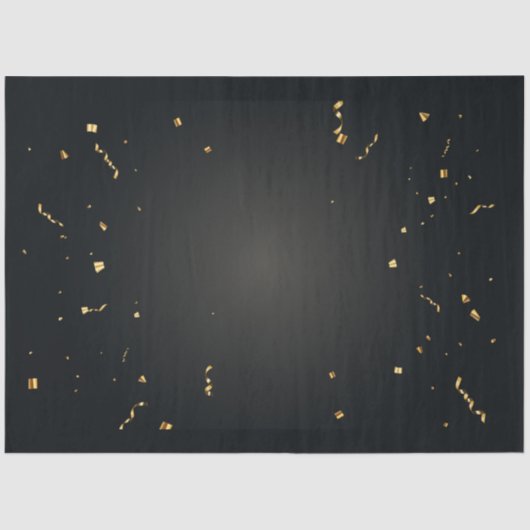 Zwart Confetti-witpapier voor legant goud Tissuepapier (Voorkant)