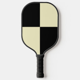 Zwart controleerpatroon Eenvoudig vierkant Klassie Pickleball Paddle