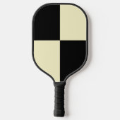 Zwart controleerpatroon Eenvoudig vierkant Klassie Pickleball Paddle (Achterkant)