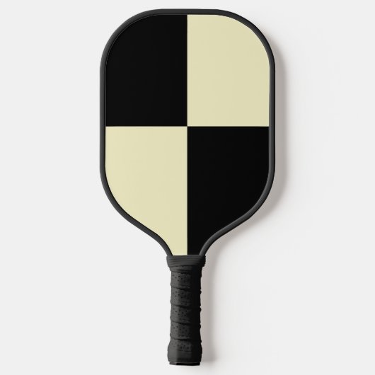 Zwart controleerpatroon Eenvoudig vierkant Klassie Pickleball Paddle (Achterkant)