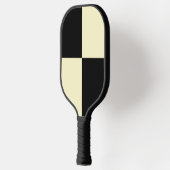 Zwart controleerpatroon Eenvoudig vierkant Klassie Pickleball Paddle (Links)