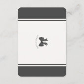 Zwart Coquette Bow Boeken voor Baby Invite invoege Informatiekaartje (Achterkant)