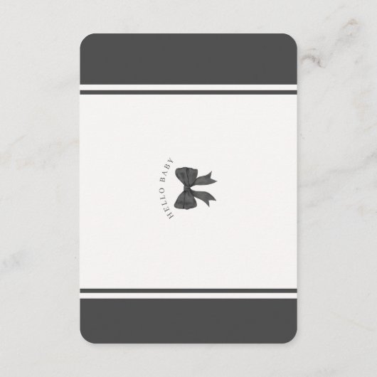 Zwart Coquette Bow Diaper Raffle uitnodiging invoe Informatiekaartje (Achterkant)