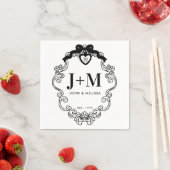 Zwart Coquette Bow Jubileum Servet (Insitu)