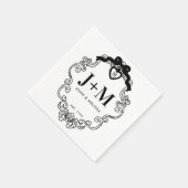 Zwart Coquette Bow Jubileum Servet (Hoek)