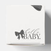 Zwart Coquette Bow Meisje Baby shower Gift Bedankdoosjes (Bovenkant)