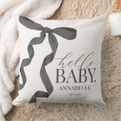 Zwart Coquette Bow Meisje Baby shower Gift Kussen (Deken)