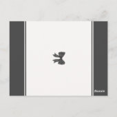 Zwart Coquette Bow Meisje Baby shower Invite Briefkaart (Achterkant)