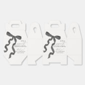 Zwart Coquette Bow Meisje Verjaardagsfeestgeschenk Bedankdoosjes (Ongevouwen)