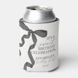 Zwart Coquette Bow Meisje Verjaardagsfeestgunsten Blikjeskoeler