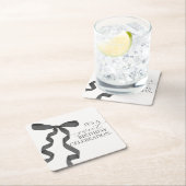 Zwart Coquette Bow Verjaardagsfeestje Papier Onder Kartonnen Onderzetters (Insitu)