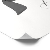 Zwart Coquette Bow Vrijgezellenfeest Welkomstbord Poster (Hoek)