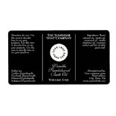 Zwart Cosmetica Flesetiket met logo Etiket (Voorkant)