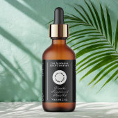 Zwart Cosmetica Flesetiket met logo Etiket
