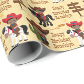 Zwart cowboy, speciaal opvulpapier cadeaupapier (Rol Hoek)