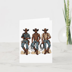 Zwart Cowboy Western Rodeo Melanine Zwart Geschied Kaart