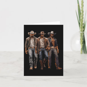 Zwart Cowboy Western Rodeo Melanine Zwart Geschied Kaart