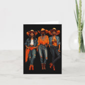 Zwart Cowgirl Western Rodeo Melanin Zwart Geschied Kaart (Voorkant)