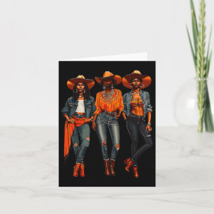 Zwart Cowgirl Western Rodeo Melanin Zwart Geschied Kaart