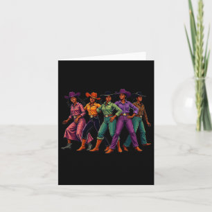 Zwart Cowgirl Western Rodeo Melanin Zwart Geschied Kaart