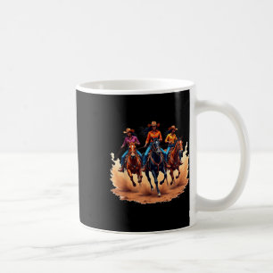 Zwart Cowgirl Western Rodeo Melanin Zwart Geschied Koffiemok