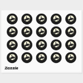 Zwart Cowgirl Western Rodeo Melanin Zwart Geschied Ronde Sticker (Vel)