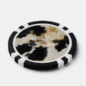 Zwart Cream Gold Western Koeienhuid Poker Chips (Enkel)