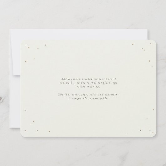 Zwart/Cream Sneeuwbes+Eucalyptus trouwfoto Bedankkaart (Achterkant)