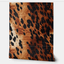 Zwart crème bruin Koeienhuid