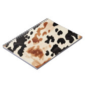 Zwart crème bruin Koeienhuid Notitieboek (Linkerzijde)
