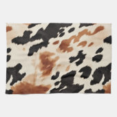 Zwart crème bruin Koeienhuid Theedoek (Horizontaal)