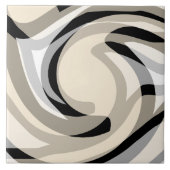 Zwart Crème en Grijs Tegeltje (Voorkant)