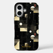 Zwart & Crème Gebalanceerd Geometrisch Kunst Phone Case-Mate iPhone Case (Achterkant)