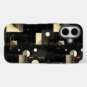 Zwart & Crème Gebalanceerd Geometrisch Kunst Phone Case-Mate iPhone Case (Achterkant (horizontaal))