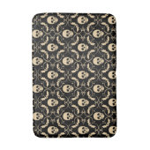 Zwart & Crème Halloween Schedels & Vleermuizen Badmat (Voorkant Verticaal)