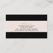 Zwart & Crème Off Witte Chic Moderne Visitekaartje (Achterkant)