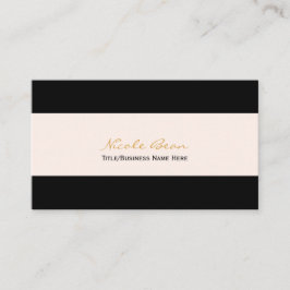 Zwart & Crème Off Witte Chic Moderne Visitekaartje