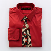 Zwart Crème Rood Beige Stropdas